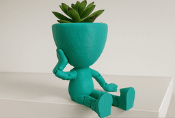Flexi Planter Pot – Articulated 3D Printed Flower Pot | Desktop Plant Pot | STL File or 3D Printed 3d model