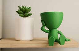 Flexi Planter Pot – Articulated 3D Printed Flower Pot | Desktop Plant Pot | STL File or 3D Printed 3d model