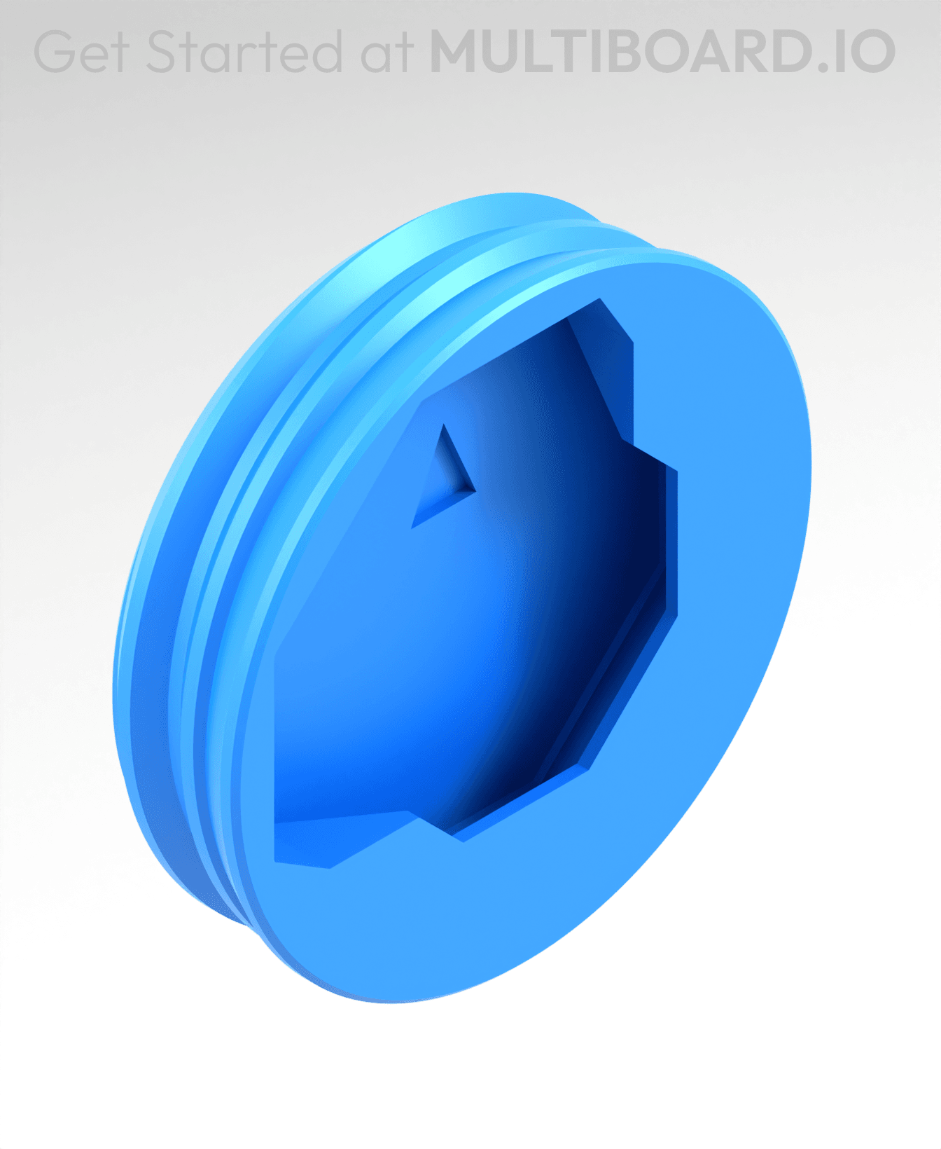 Bottom Right - Half Fix Point Hole - Large Thread 3d model