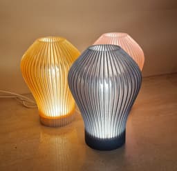 Lucidglow lamp - Elegant Ribbed LED Table Lamp 3d model