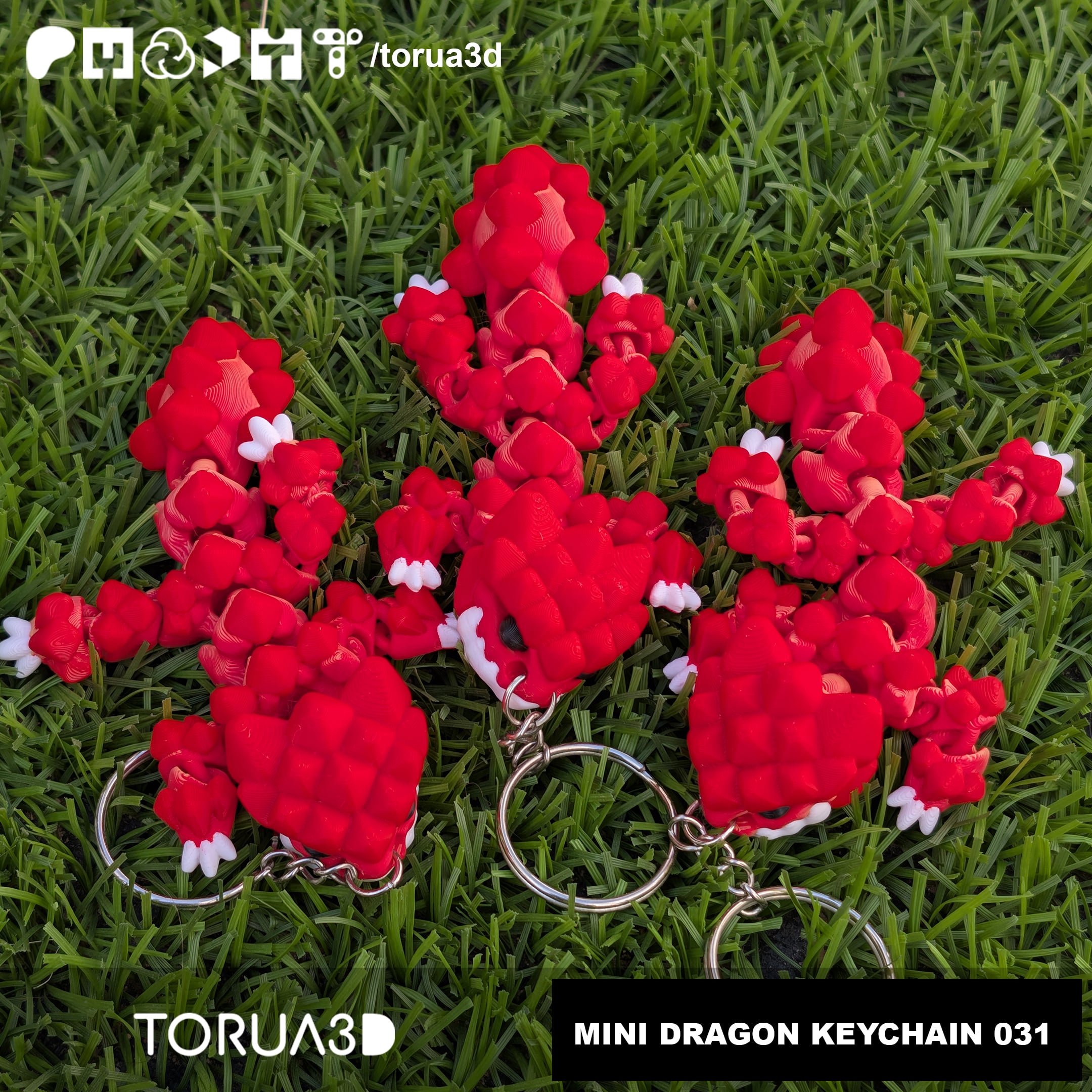 Mini dragon Keychain 031 3d model