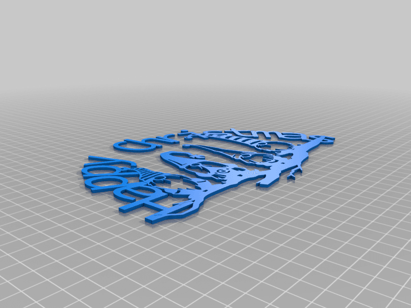 Happy Christmas wall art 3d model