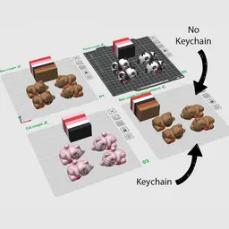 Better Together – Magnetic Keychain Pack 3d model