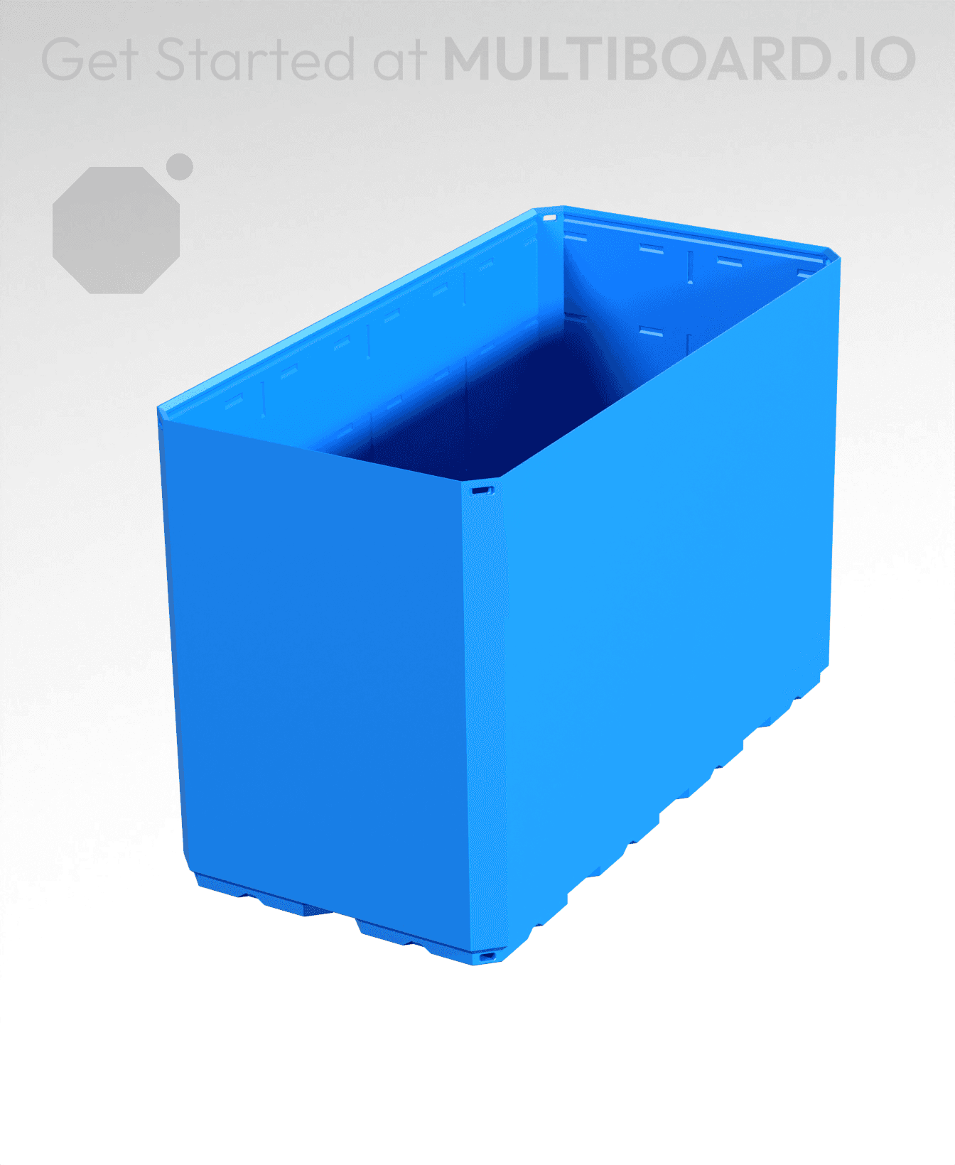 2x4x2.5 CU - Simple Walls - Multibin Shell 3d model