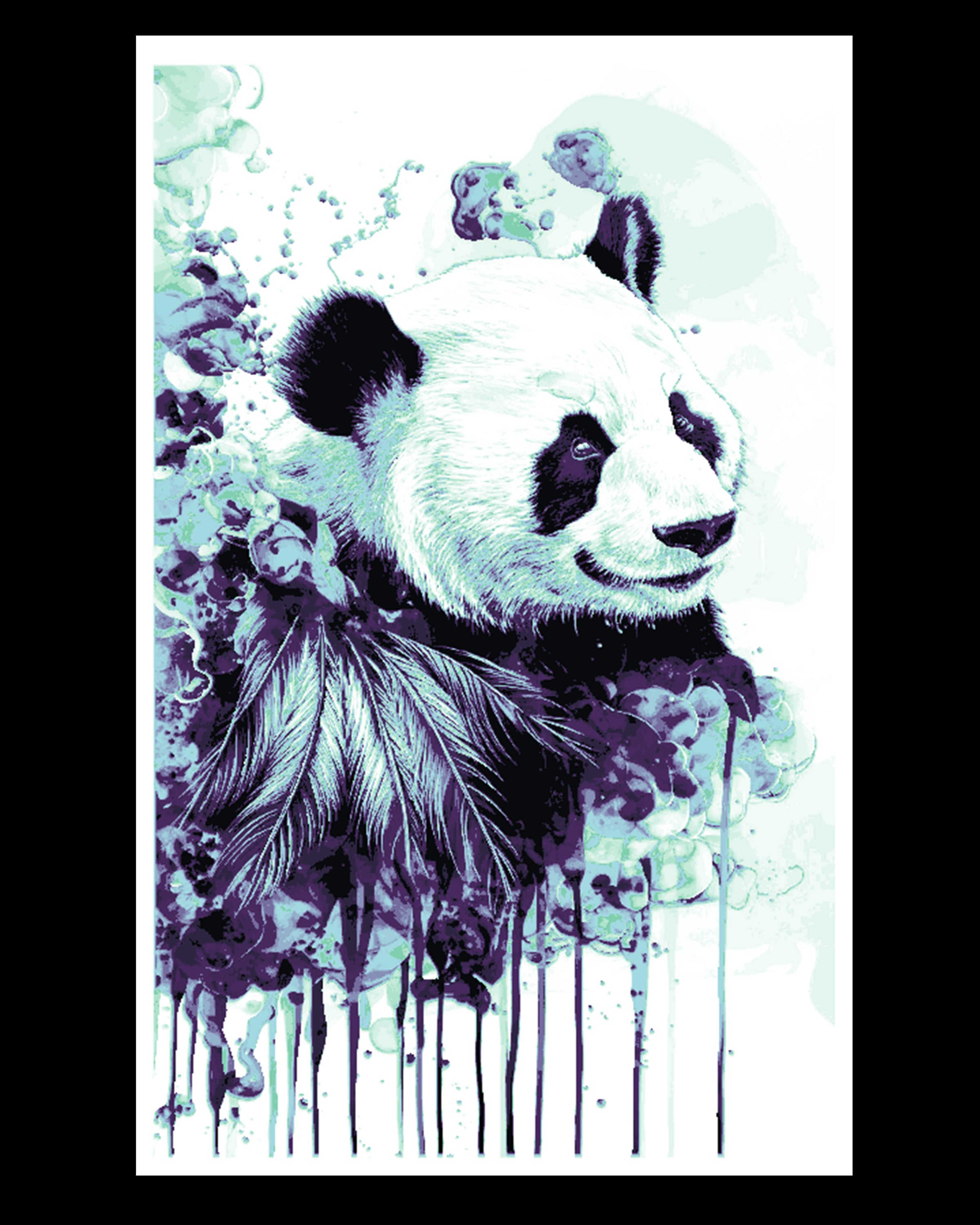 The gentle giant and the beauty of watercolor designs - Hueforge Wallart 3d model