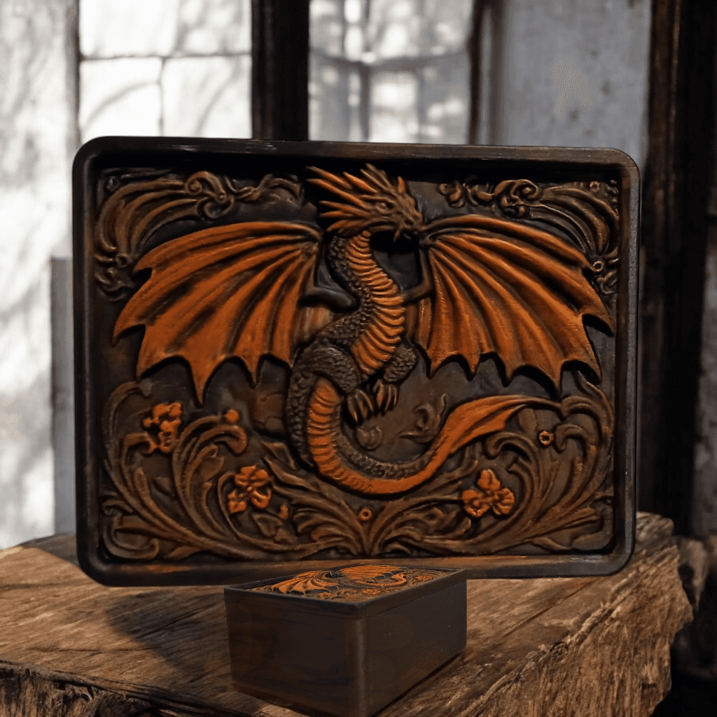 Orange Dragon Box 3d model