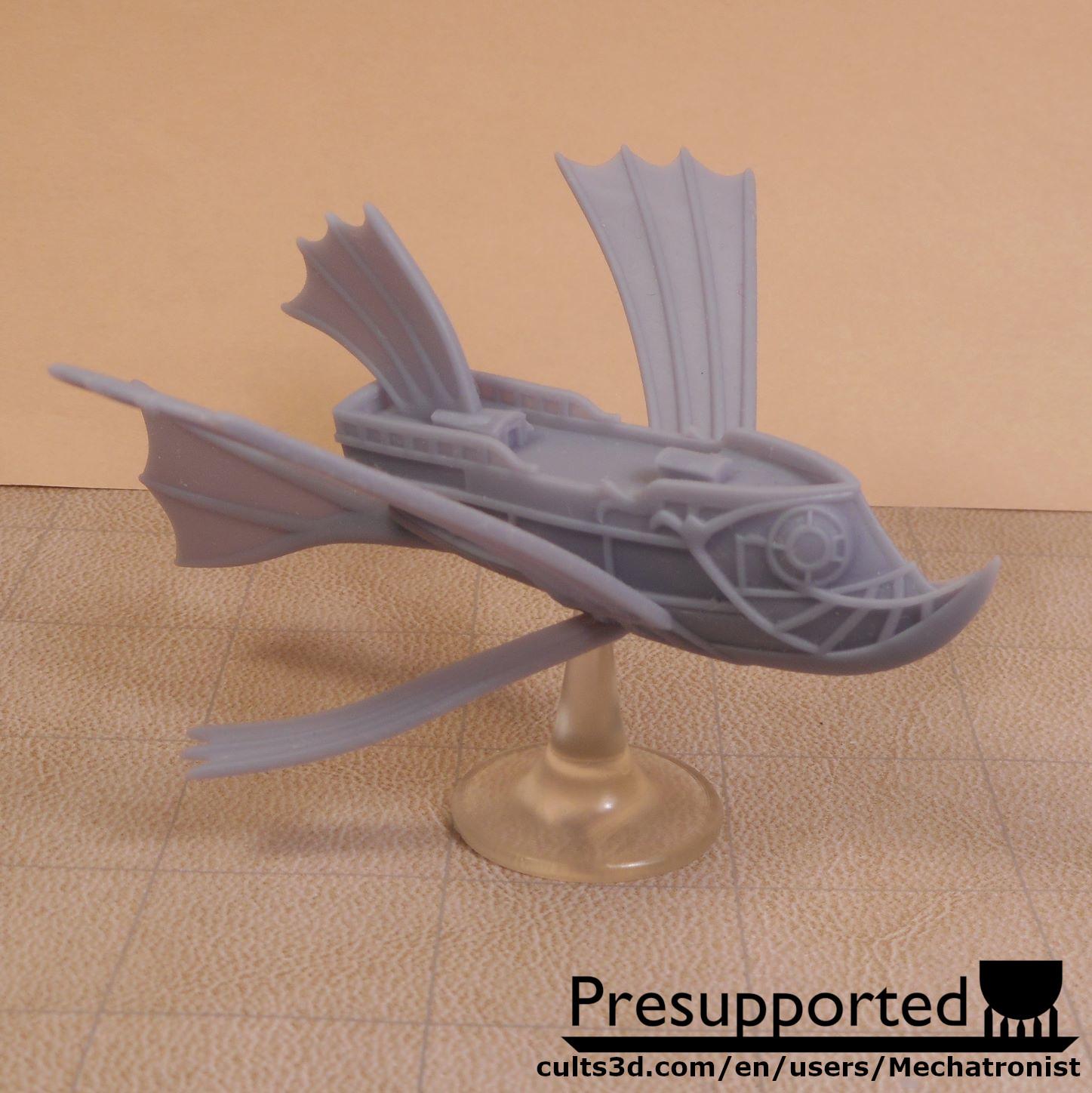 Tradesman Fish Ship Spelljammer Miniature from DnD 3d model