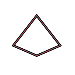 Pyramid Cookie Cutter STL File - 4 inches 3d model