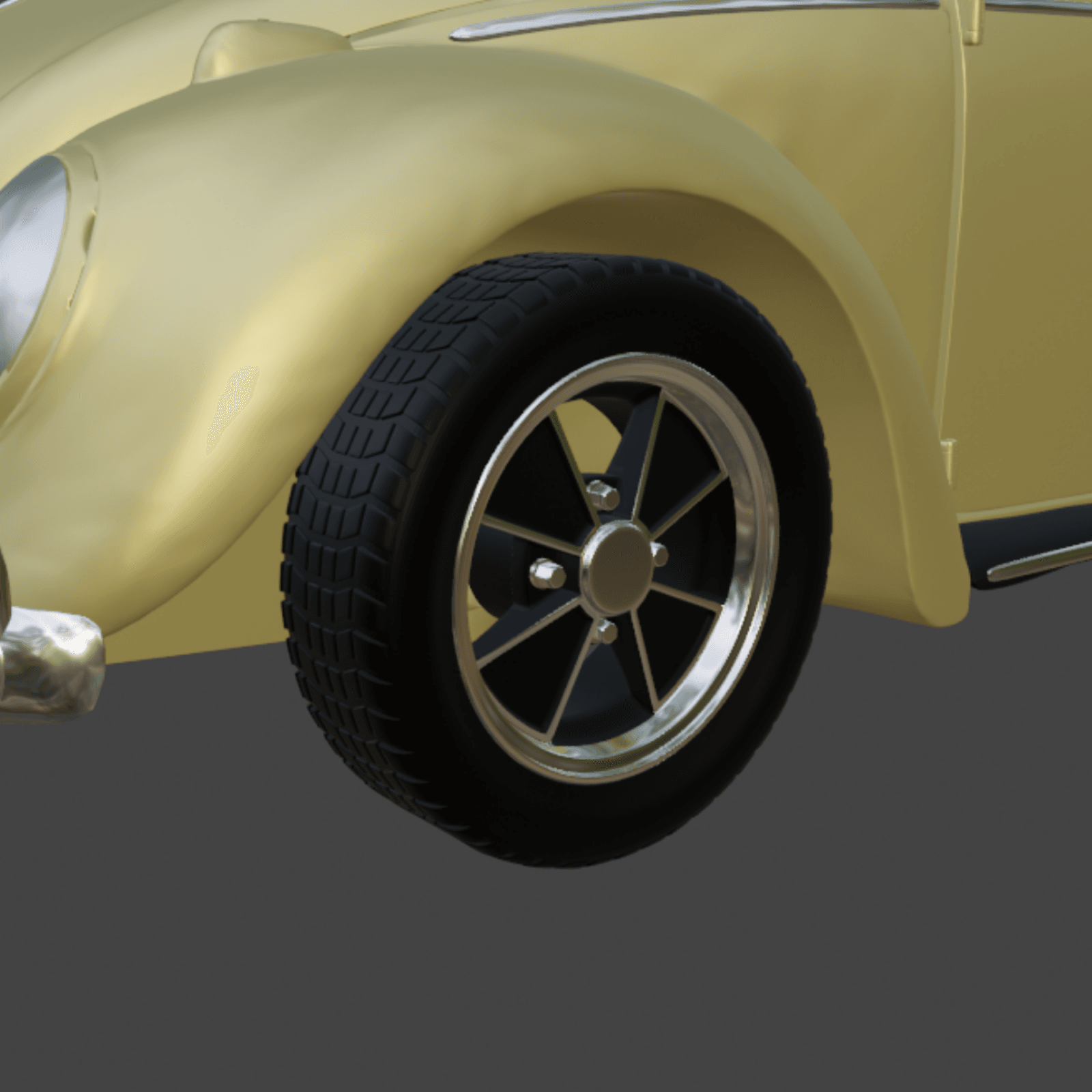 BRM Flat 4 wheel 1/64 3d model