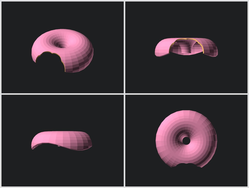 Bitten Doughnut 3d model