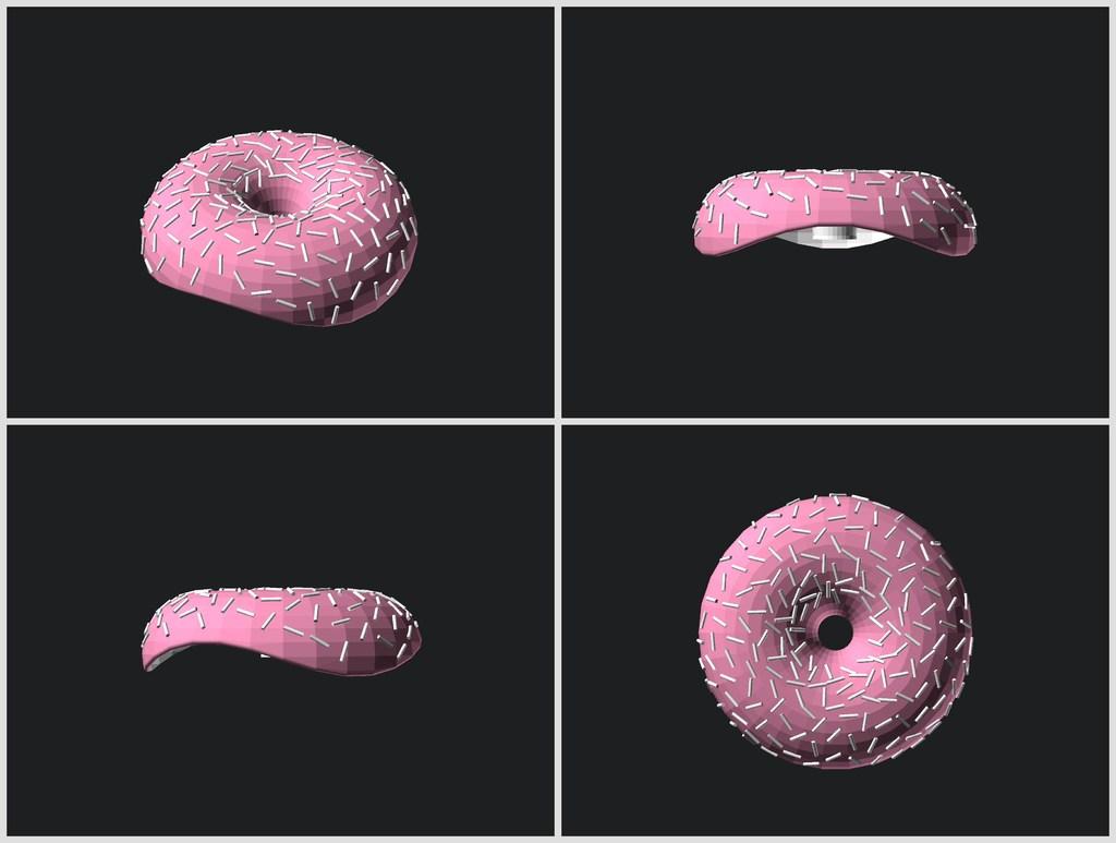 Bitten Doughnut 3d model