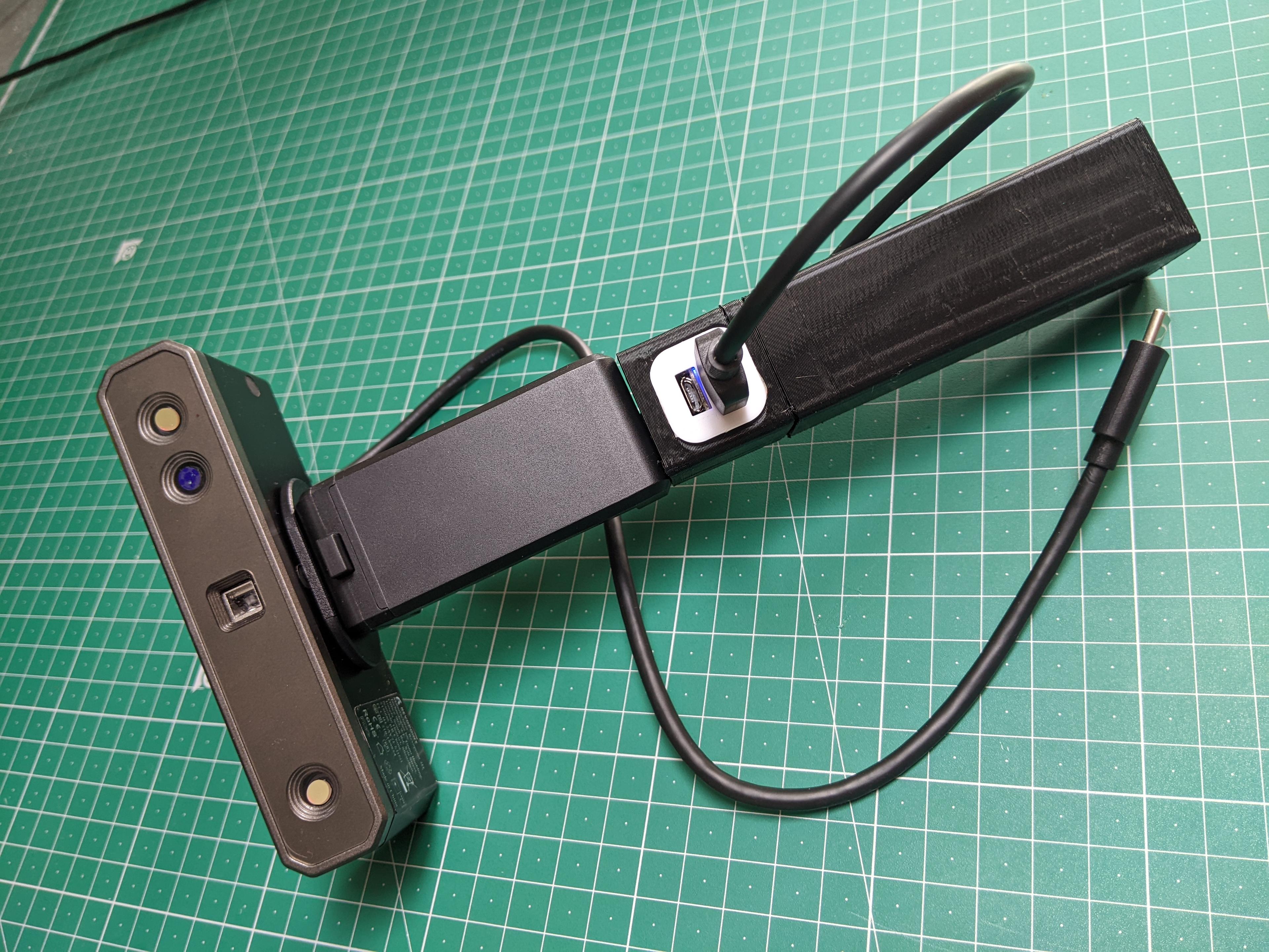 A powerbank handle for Revopoint scanners, 3d model