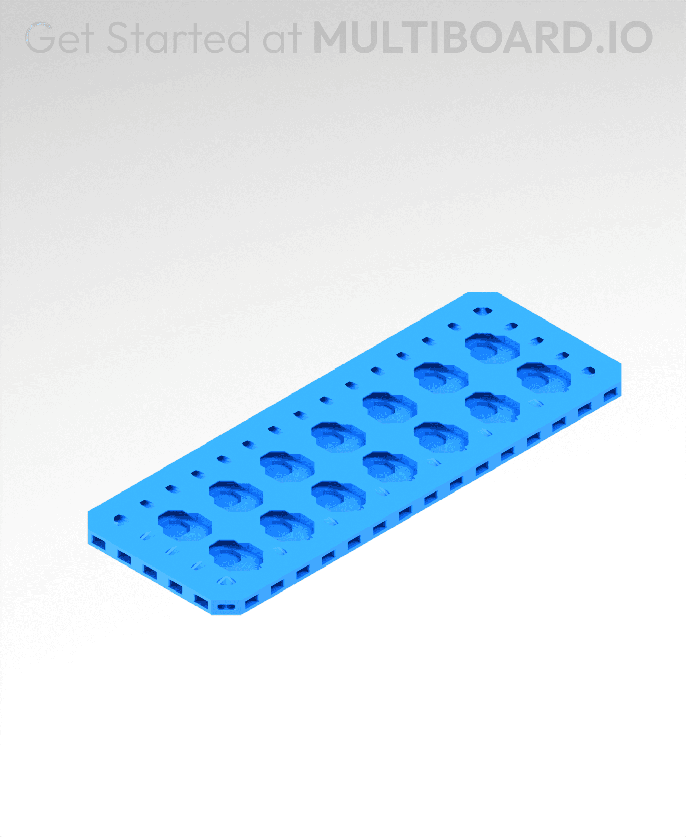 8x3 MU - Point Hole MU - MultiBoard Plate 3d model