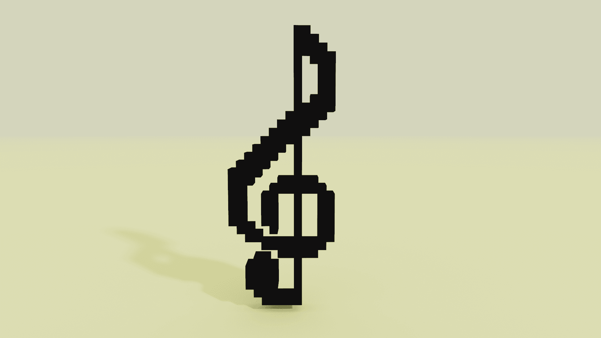 G key voxel art 3d model