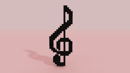 G key voxel art 3d model