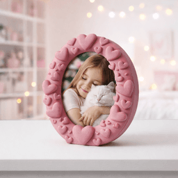 Heart Photo Frame, Valentine’s Day Gift, Love Couple Photo Frame, Anniversary Photo Frame 3d model