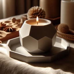Octagonal Candle Holder Set 3d model