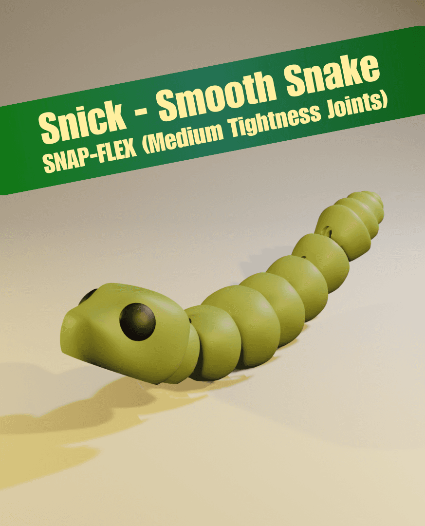 Snick - Articulated Snake Snap-Flex Fidget (Medium Tightness Joints) 3d model