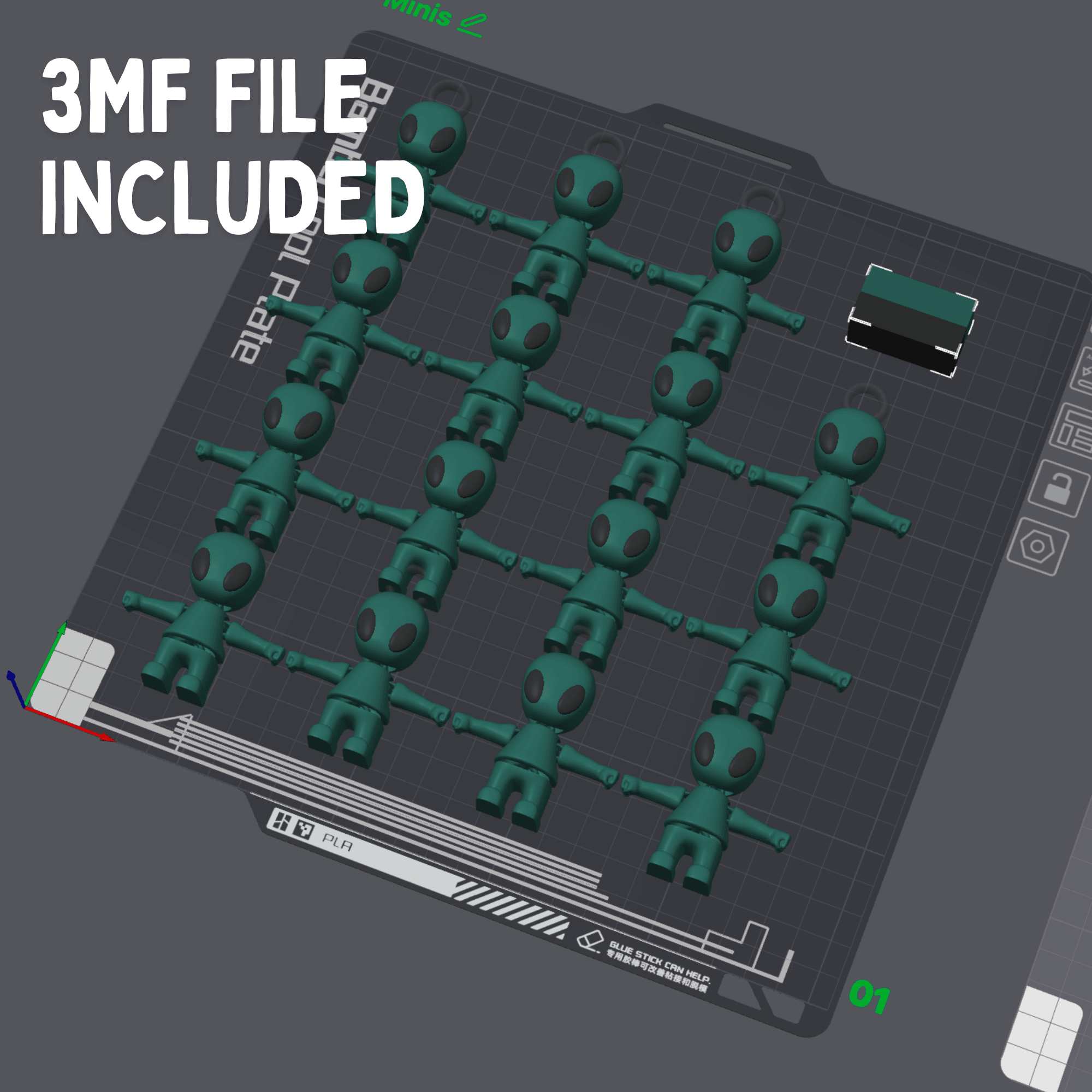 3D Printable Flexi Alien 3d model