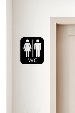 WC, Toilet Sign, Restroom 3d model