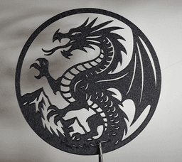 Fantasy Dragon 2D Wall Art.3mf 3d model