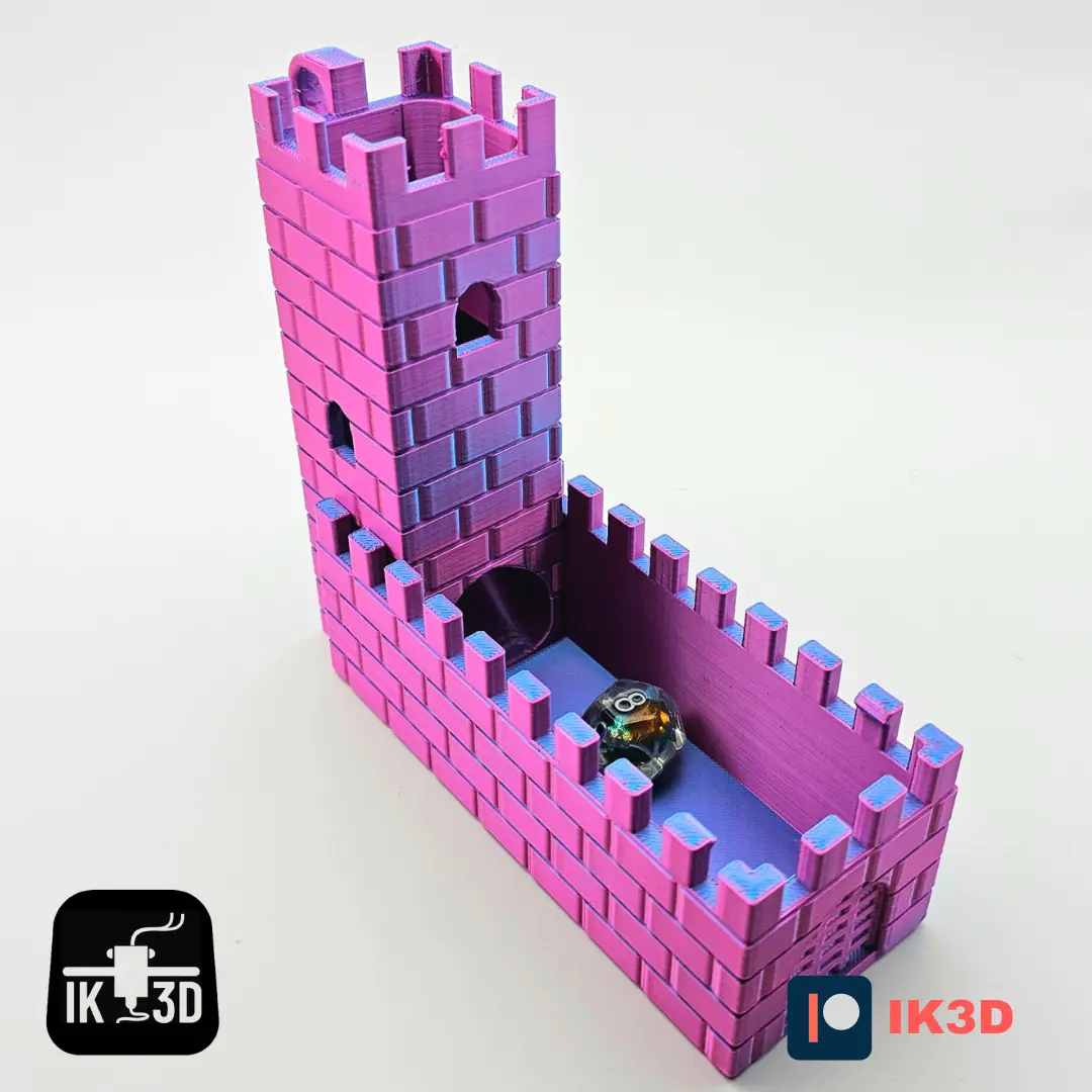 Foldable Watchtower Dice Tower / Print In Place / No Supports 3d model