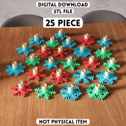 25 Pcs Snowflake Tea Light Holder Bundle 3d model