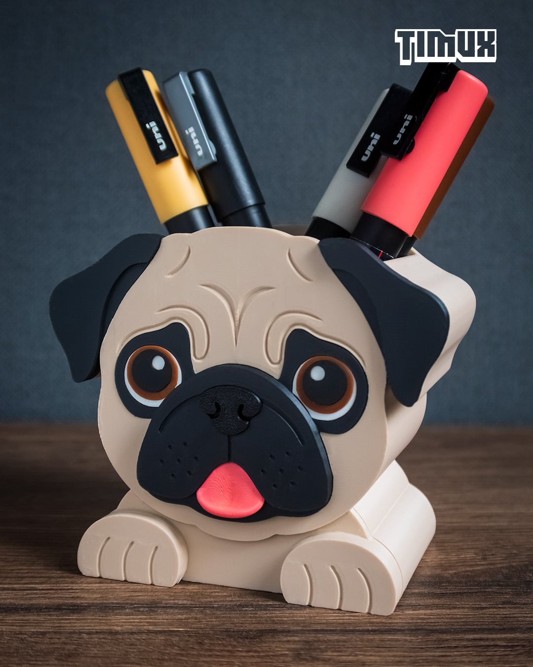 PUG PEN HOLDER 3d model