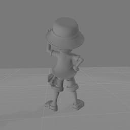 High-Quality 3D Printable Luffy Model 3d model