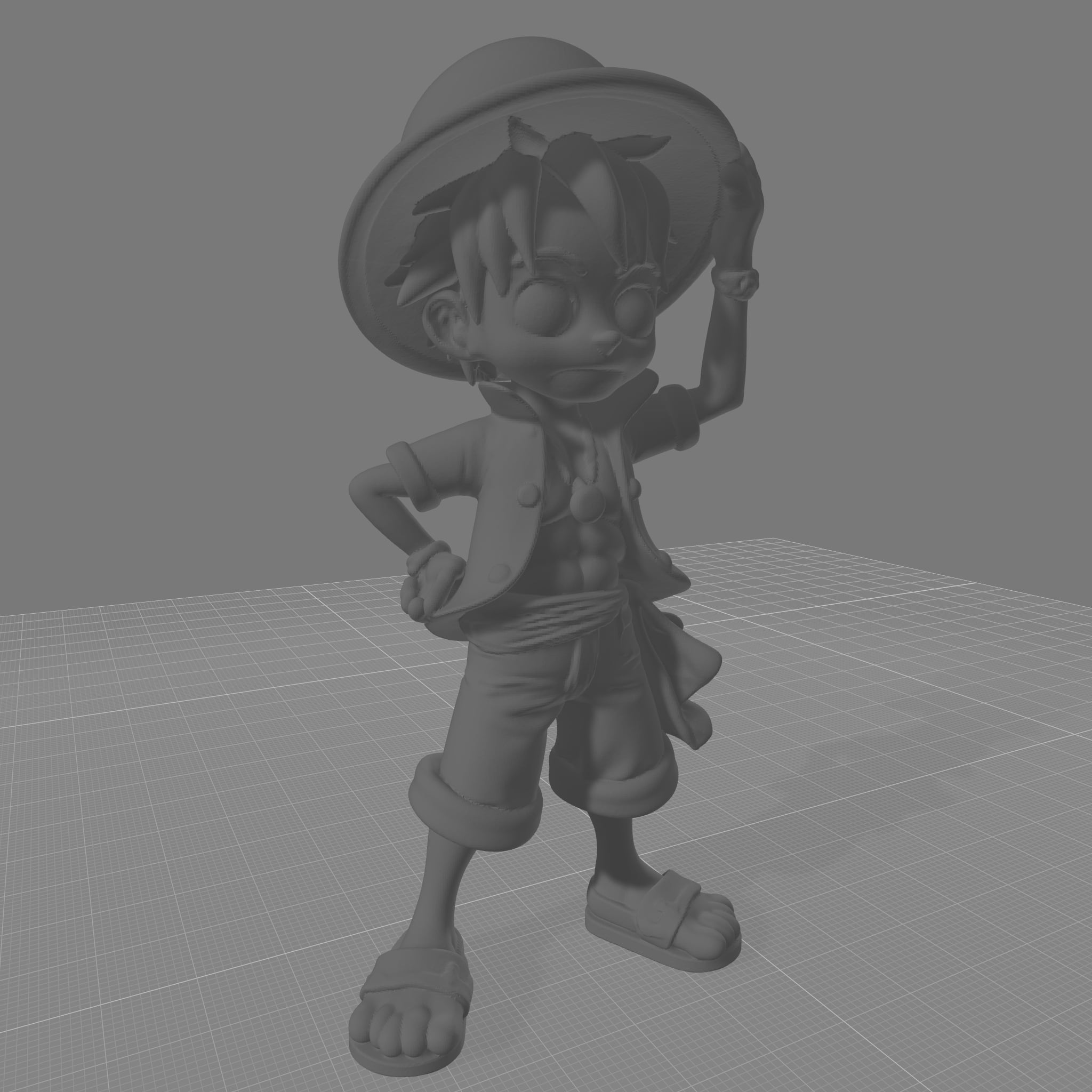 High-Quality 3D Printable Luffy Model 3d model