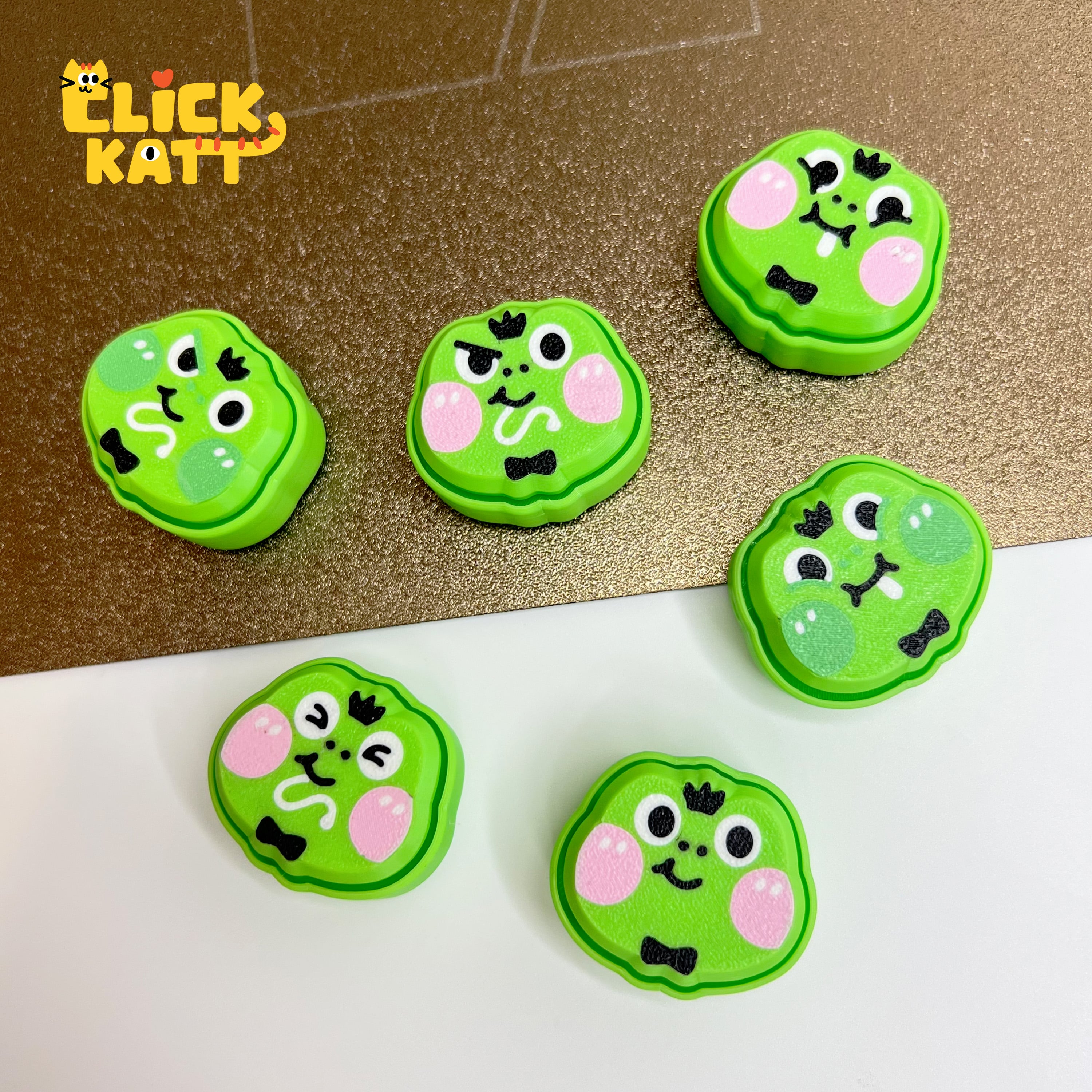 Frog - Clicker Fidget Toy Keychain 3d model