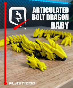 Articulated Lightning Baby Dragon 3d model