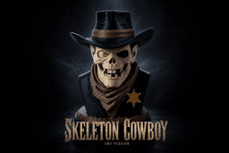 Skeleton Cowboy Bust β Western Themed Decor 3d model
