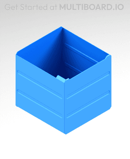 3x3x3 LU - Labelled - MultiBin Simple Drawer 3d model
