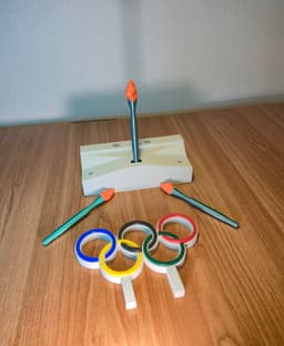 Olympic Podium Fidget – Snap Torch Desk Toy 3d model