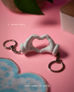 Matchy Handy Valentine - Keychain Charms 3d model