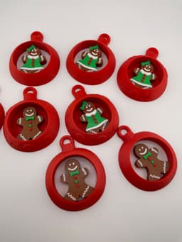 Gingerbread People Ornament Set 3d model