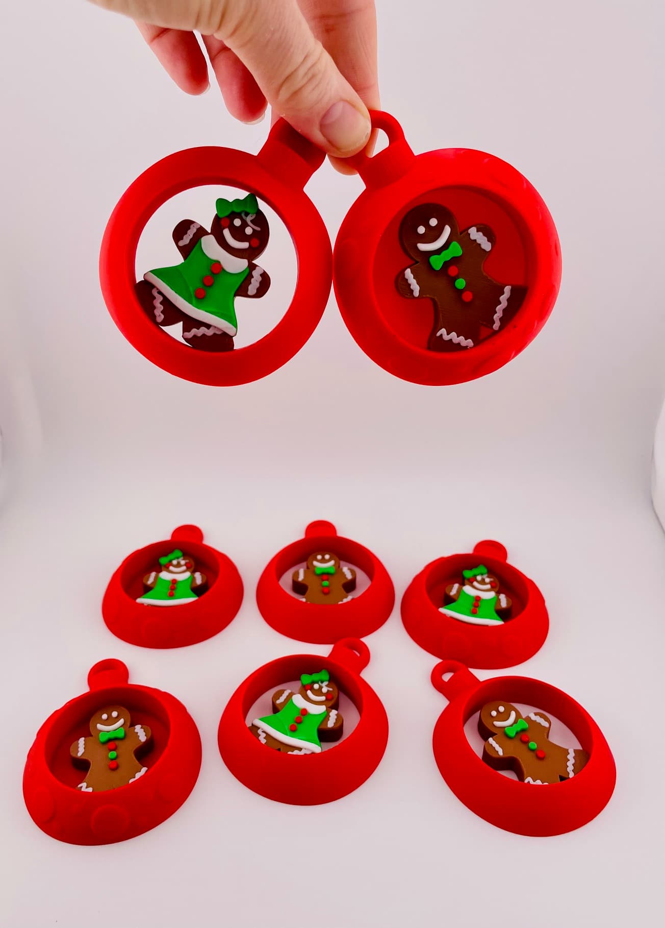Gingerbread People Ornament Set 3d model