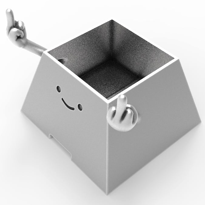 HAPPY PLANTER MIDDLE FINGER 3d model