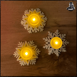 Snowflake Tealights 3d model