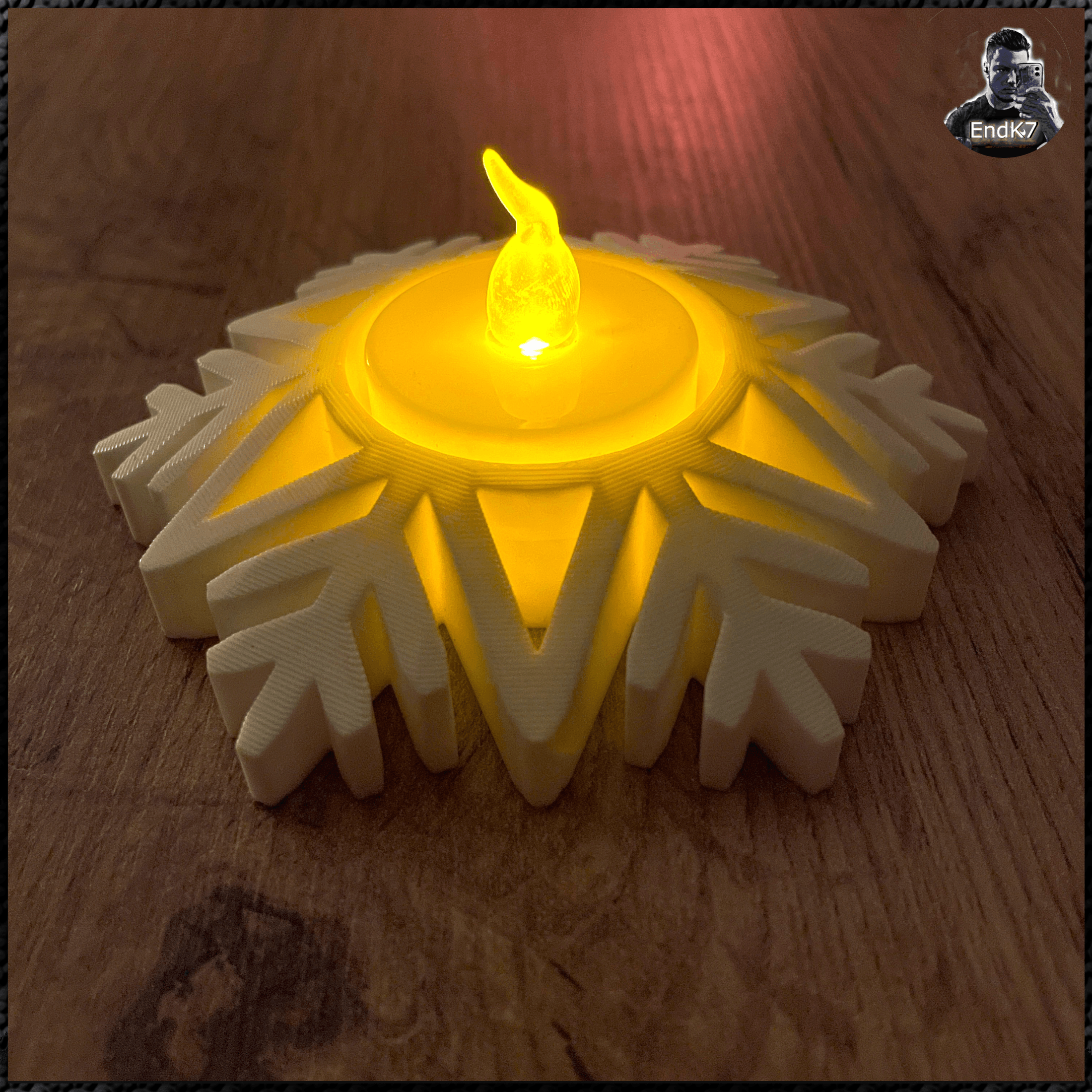 Snowflake Tealights 3d model