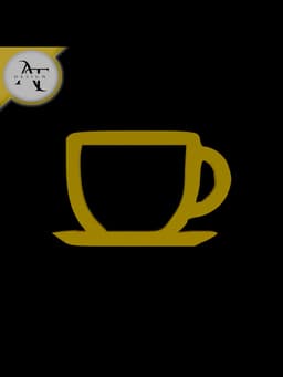Simple Coffee Cup Symbol - 2D Art 3d model