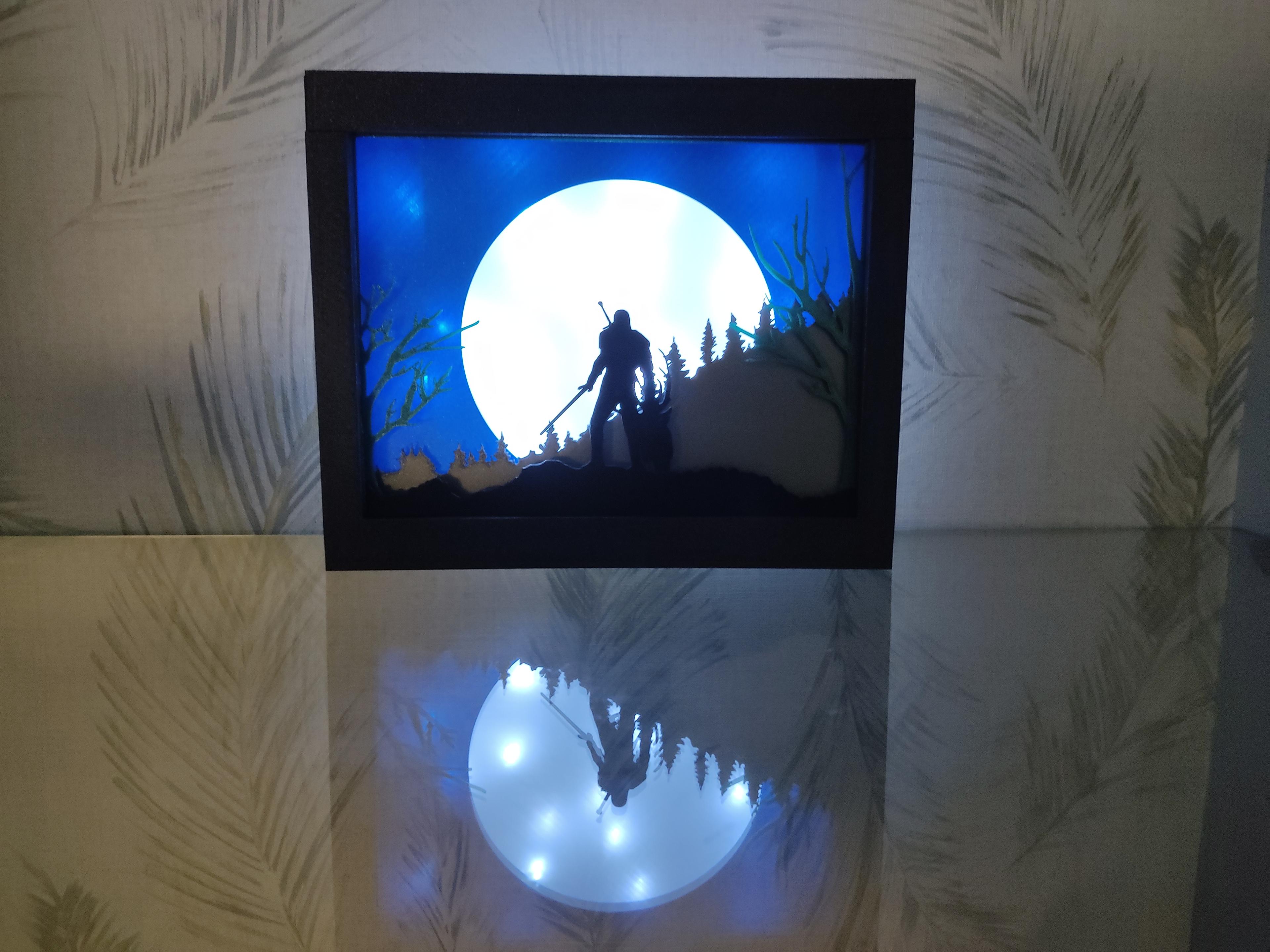 The witcher plates for light and shadow box 3d model