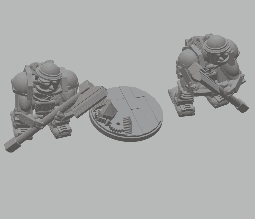 FHW: Oxchan/ Space Orc Heavy Cyber Trooper with Axe 3d model