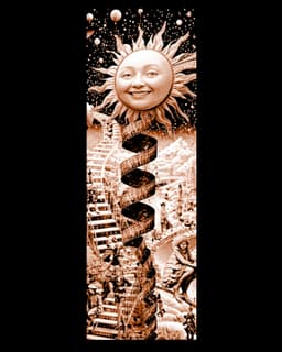 The crazy world of the overloaded mind - clocktowers in the middle world set of bookmark 3d model