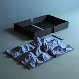 Desk paper tray and organizer “Montagne” 3d model
