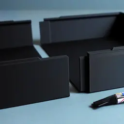 Desk paper tray and organizer “Montagne” 3d model