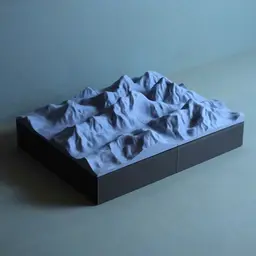 Desk paper tray and organizer “Montagne” 3d model