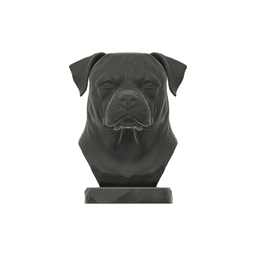 Rottweiler Dog Bust - 3D Printable STL 3MF File - Pet Memorial Statue - Dog Model Download 3d model