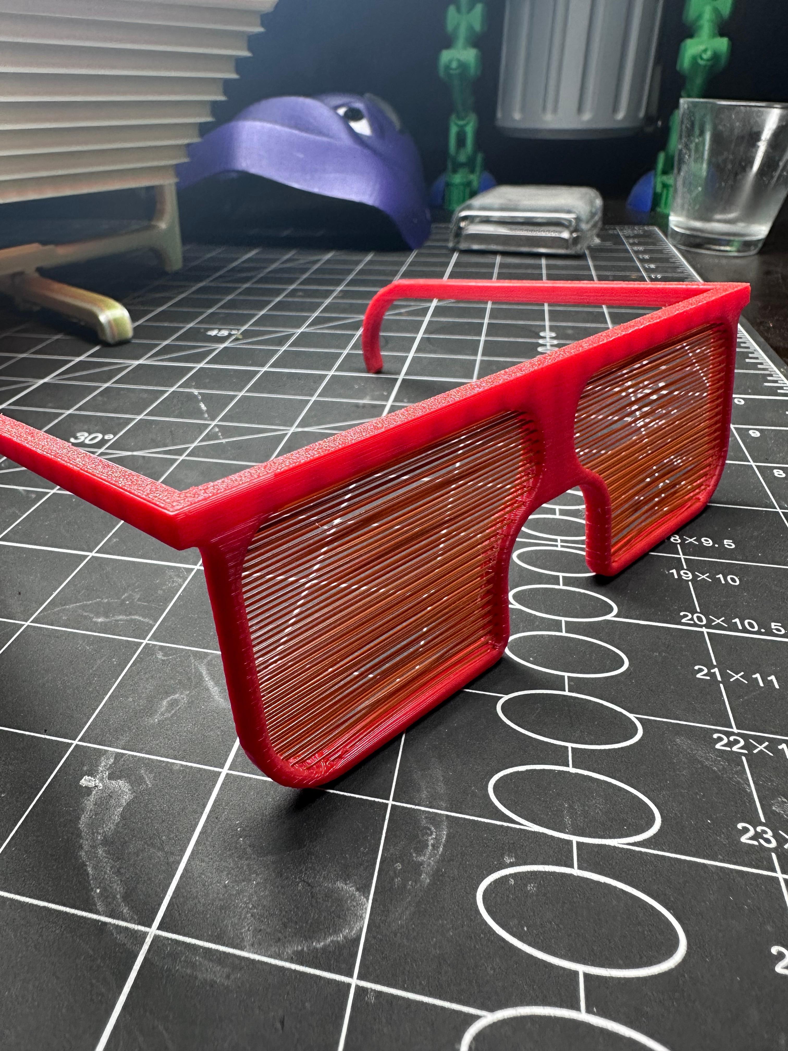 3d printed Sun Glasses - HalloweenWearable - For Costume 3d model